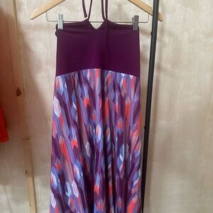 Prana Purple Halter Maxi Dress